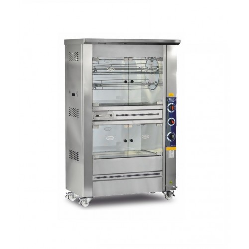 PİMAK ELEKTRİKLİ TAMBURLU DİNLENDİRMELİ PİLİÇ ÇEVİRME MAKİNESİ 5 ŞİŞ / 20 ADET