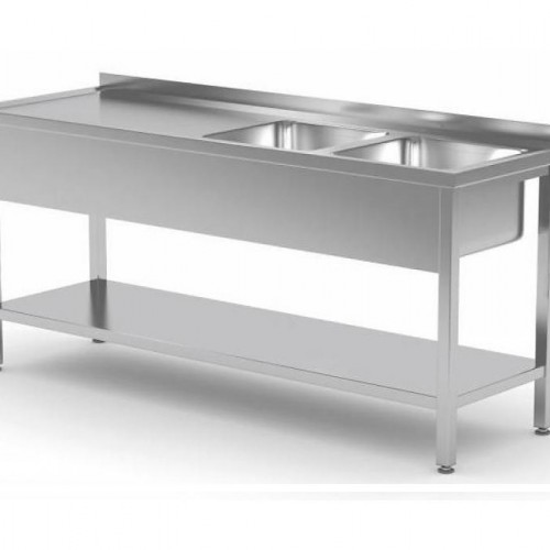 ÇİFT EVYELİ ÇALIŞMA TEZGAHI TABAN RAFLI 160x60x85 CM